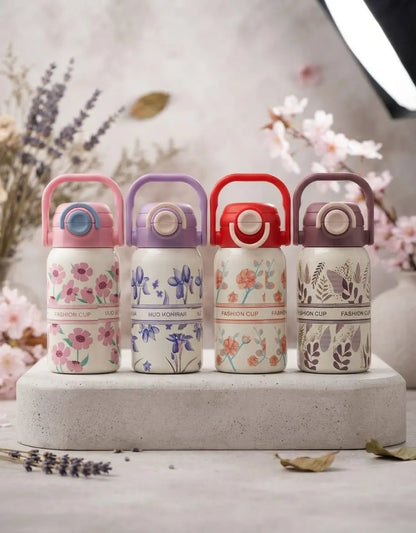 Floral Insulated Dual Opening Bottle