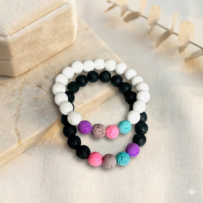 HOK Friendship Bracelets Lava Beads - set of 2