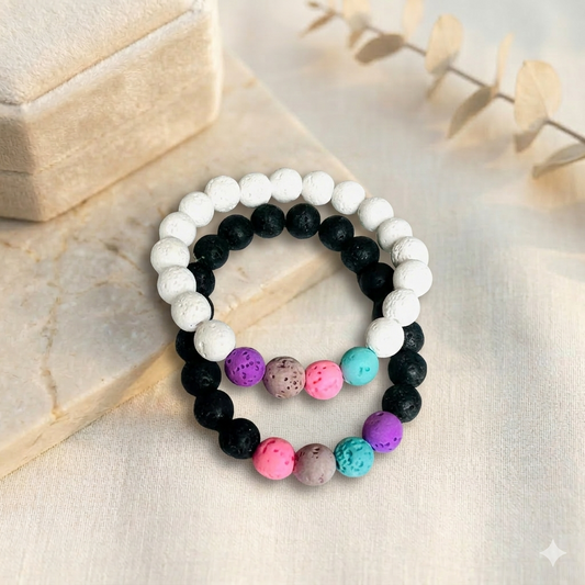 HOK Friendship Bracelets Lava Beads - set of 2