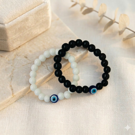 HOK Evil Eye Matching Pair Bracelet for Friends and Couple - For all age group - Set of 2