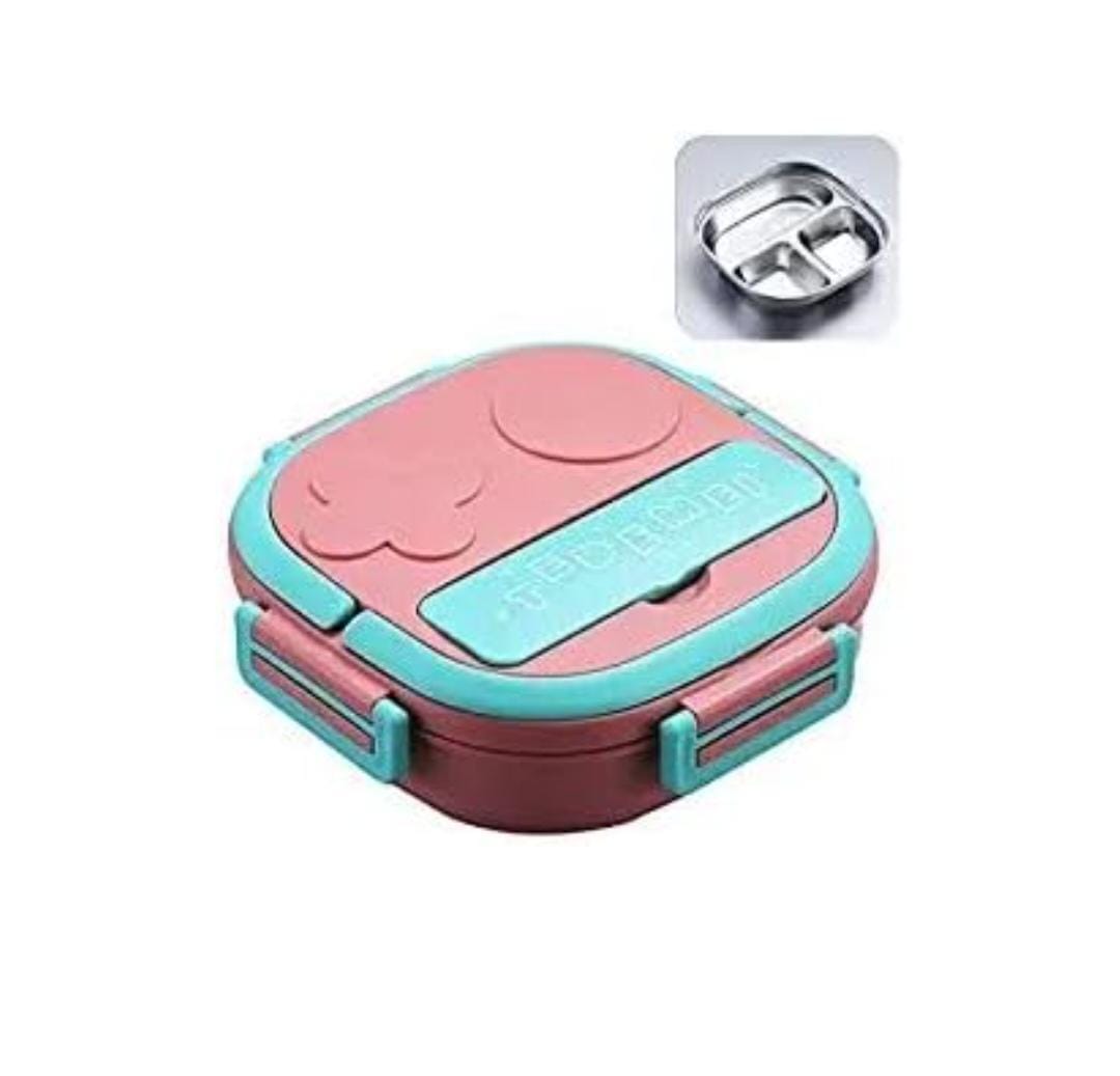 HOK 3 Compartment Bento Lunch Box with Fork