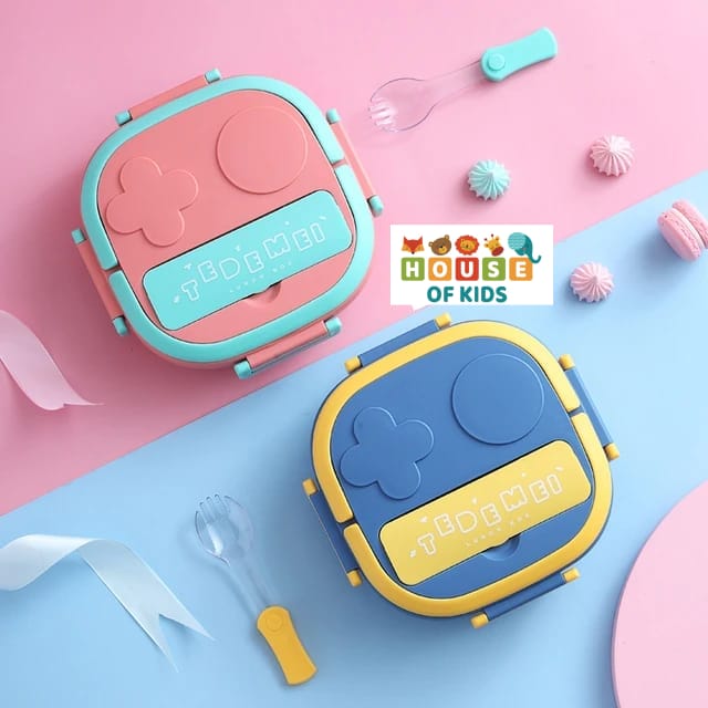 HOK 3 Compartment Bento Lunch Box with Fork