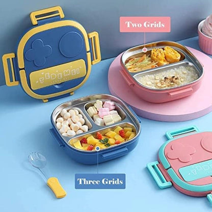 HOK 3 Compartment Bento Lunch Box with Fork