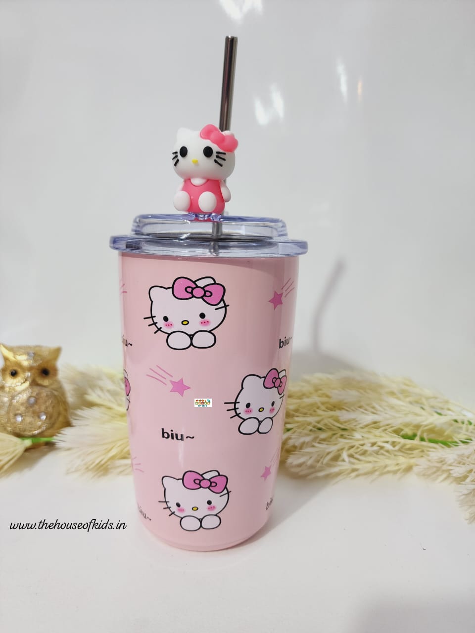 HOK Stainless Steel Senrio/Kitty Sipper/Tumbler/Coffee Mug