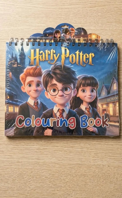 Kids Coloring Book with Stickers – Spiral Drawing & Activity Book