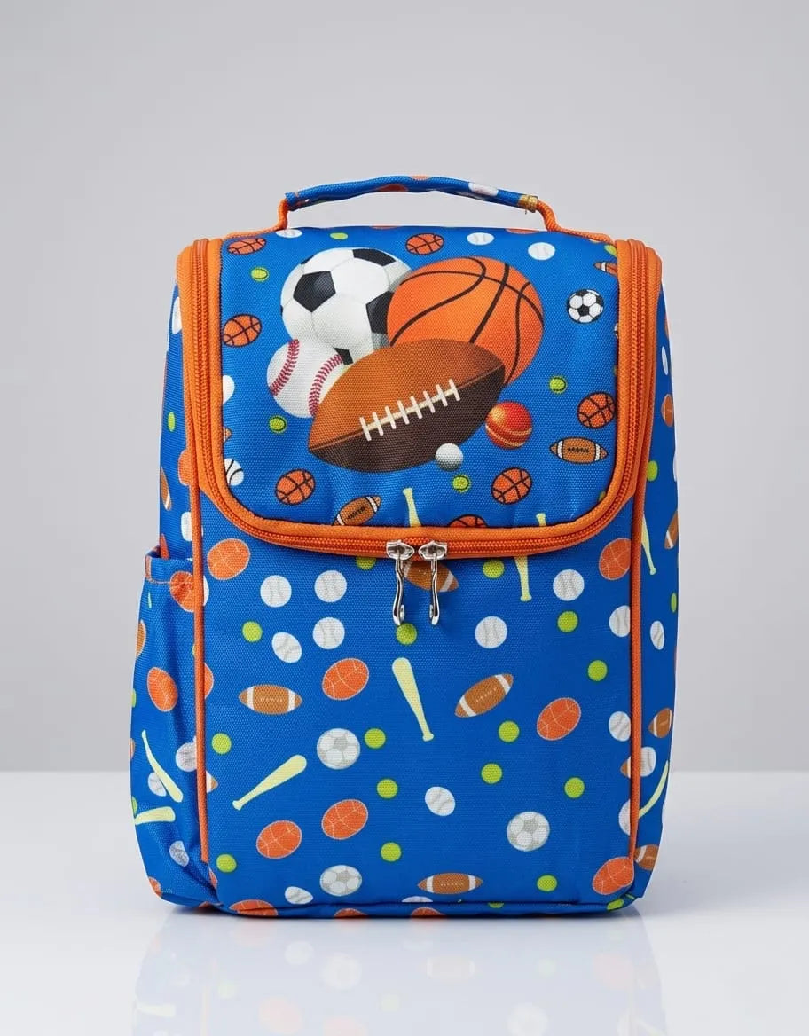 Kids Insulated Lunch Bag with Bottle Holder & Inner Pocket