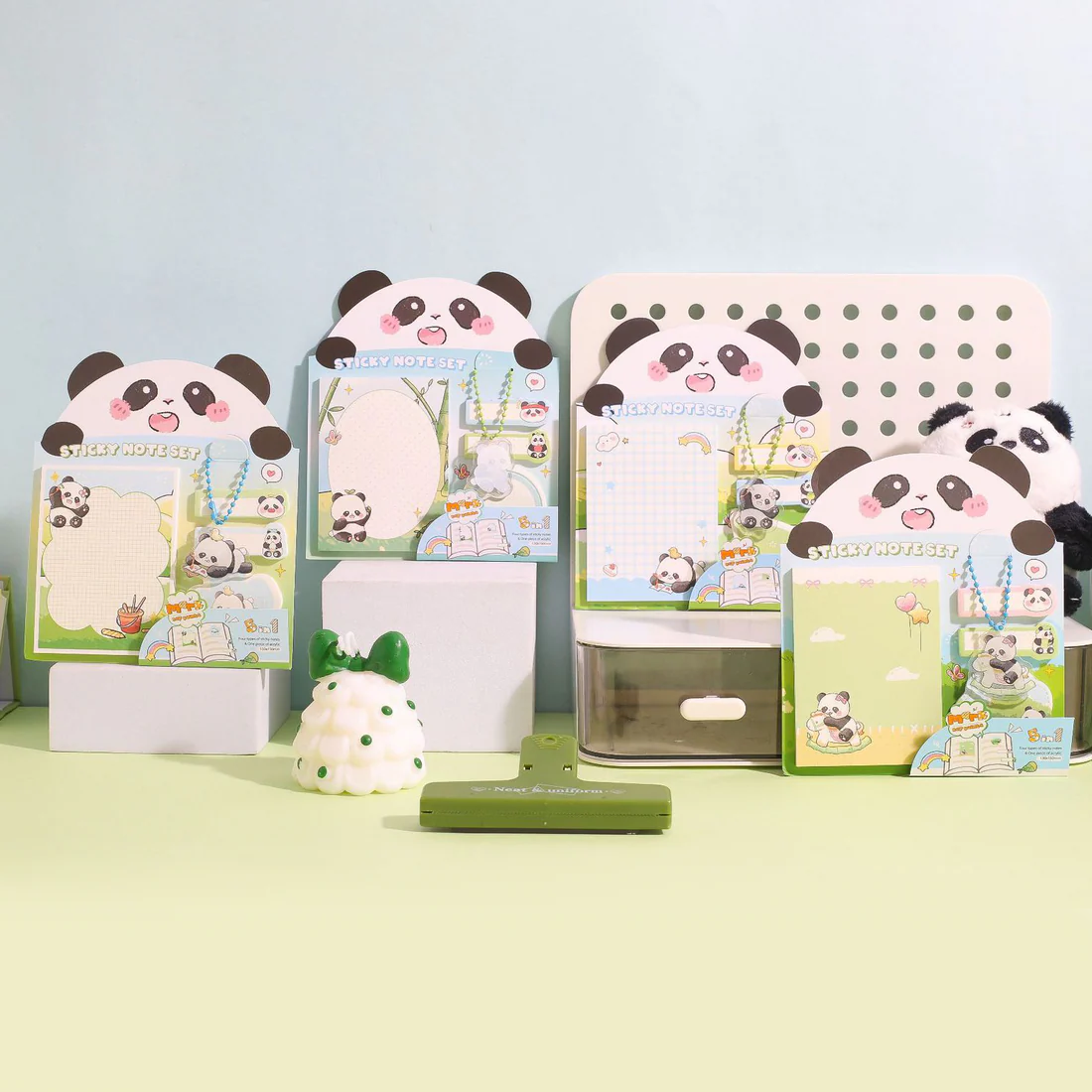 Cute Panda Puddle Sticky Note