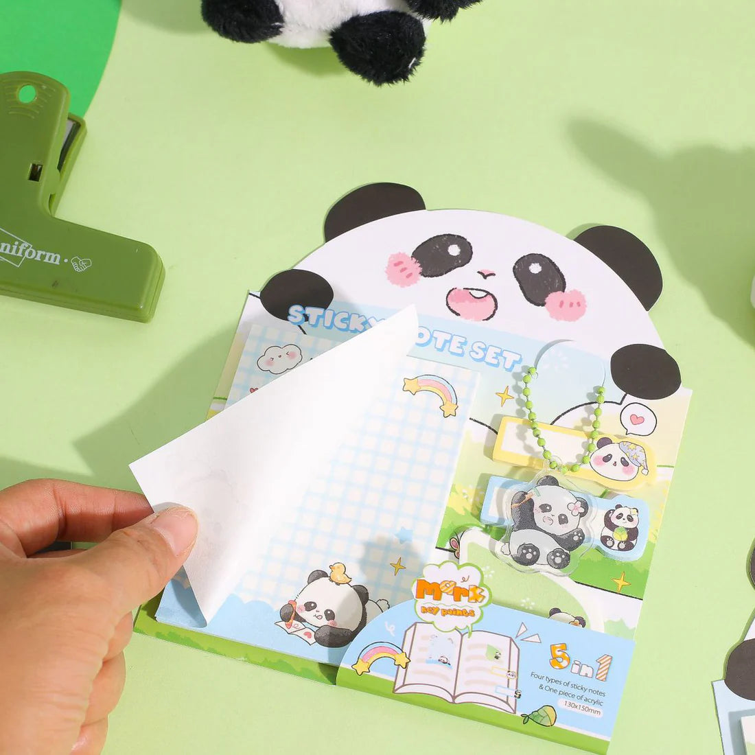 Cute Panda Puddle Sticky Note