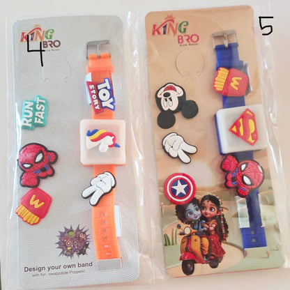 Light rakhi bands with changeable charms - Single pack