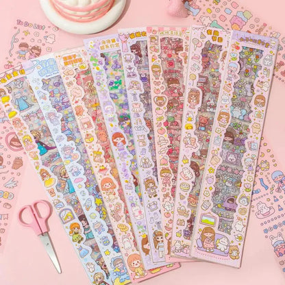 HOK Cute Cartoon Theme Kawaii Stickers- Pack of 20pc