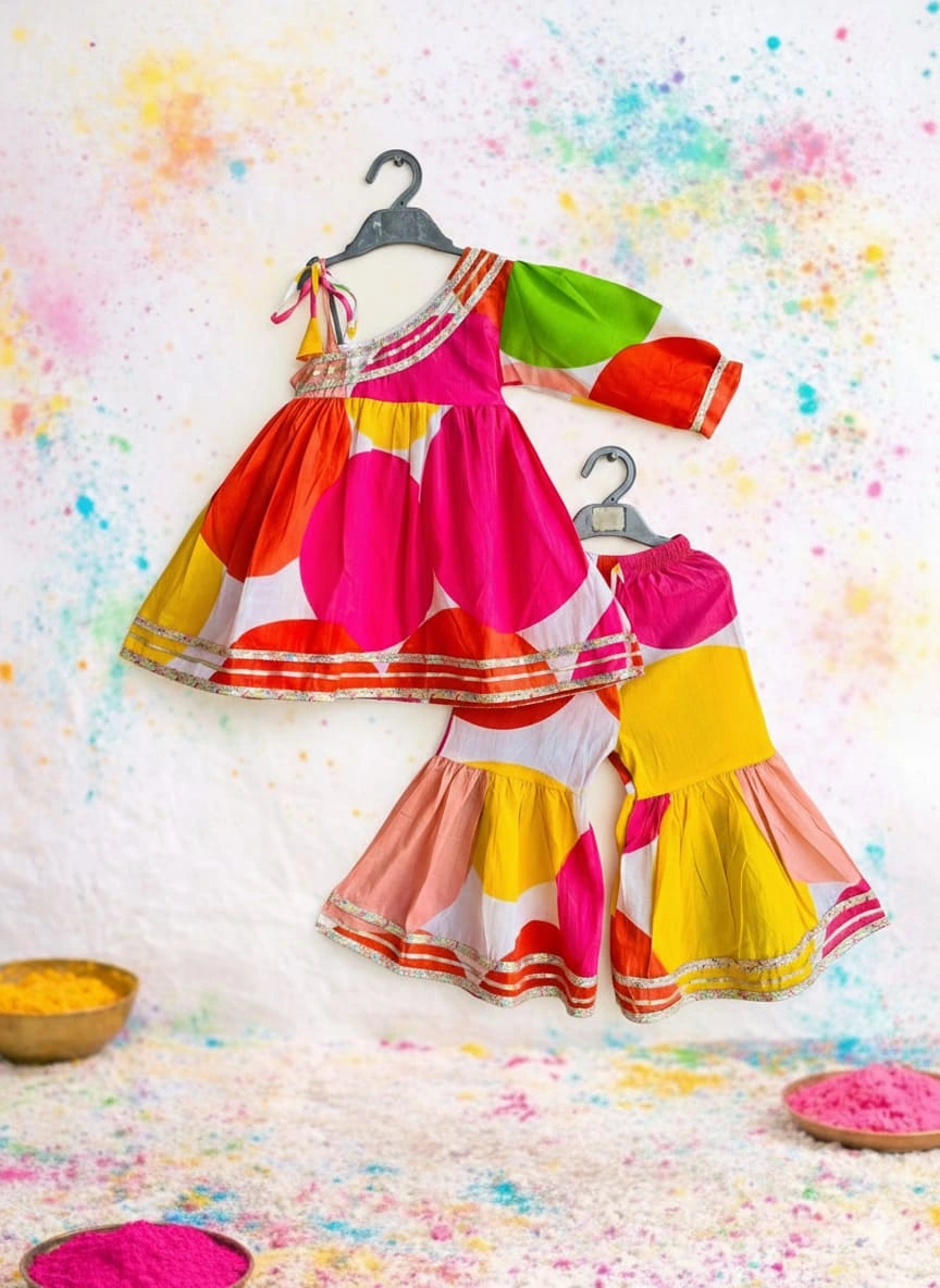 Kids Sibling Set | Boys Kurta Pajama & Girls Kurti Sharara Set