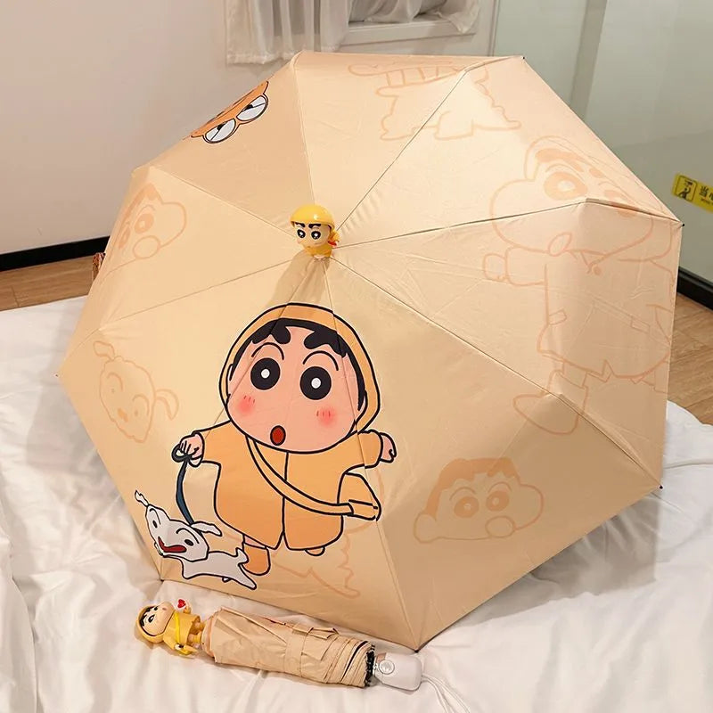 Shinchan Folding Umbrella with 3D Handle