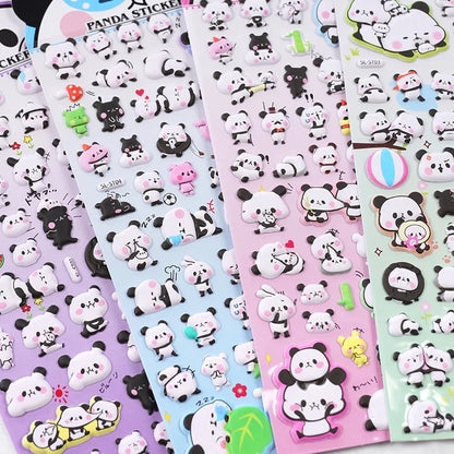 HOK 3D Puffy Panda Stickers- Pack of 4pc