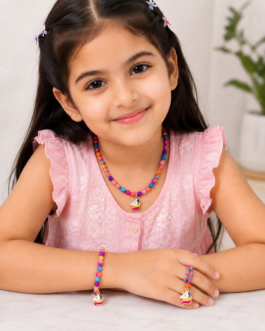 Unicorn Necklace, Bracelet and Ring Set