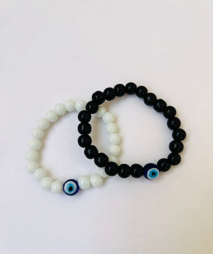 HOK Evil Eye Matching Pair Bracelet for Friends and Couple - For all age group - Set of 2