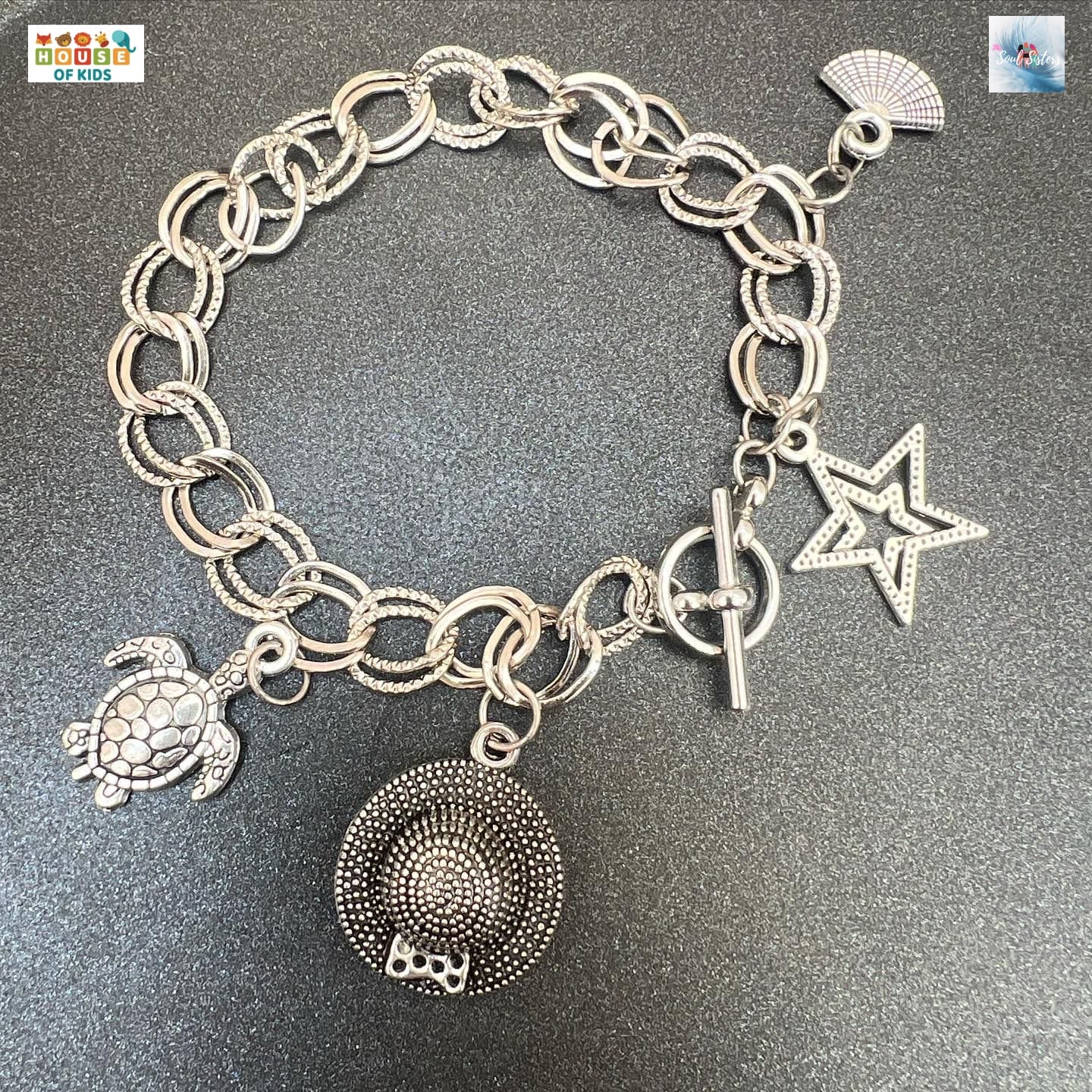 TSS Silver Bracelet with Beautiful Charms