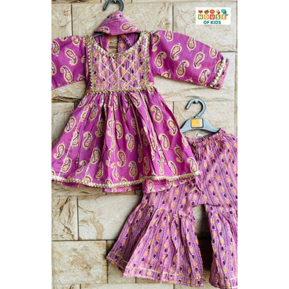 Girls Kurti Sharara with Dupatta Set