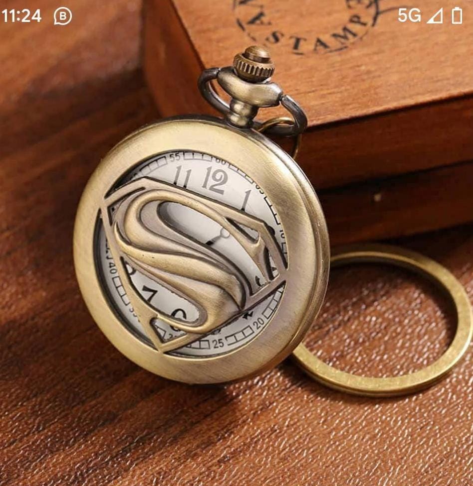 Vintage Style Pocket Watch Keychain