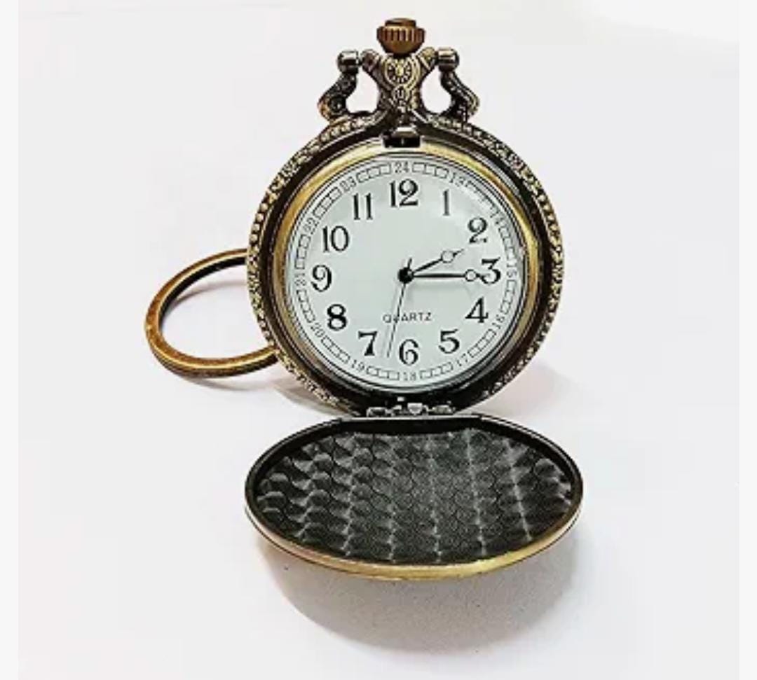 Vintage Style Pocket Watch Keychain