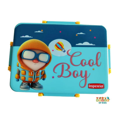 Kids Divine Small Stainless Steel Lunch Box with Steel Veggie Box- 1300 ml