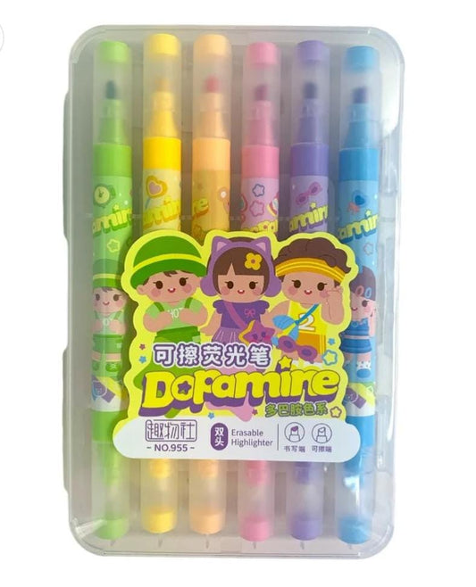 HOK 6pc Set Erasable Highlighter