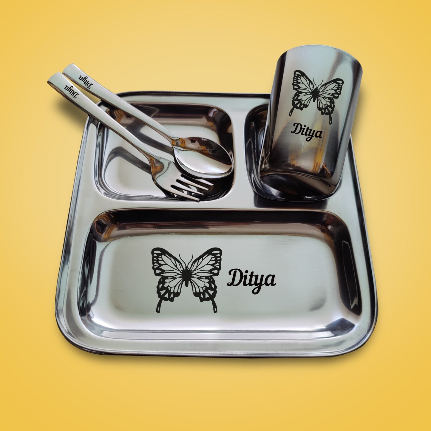 Personalized 3 in 1 Thali Set