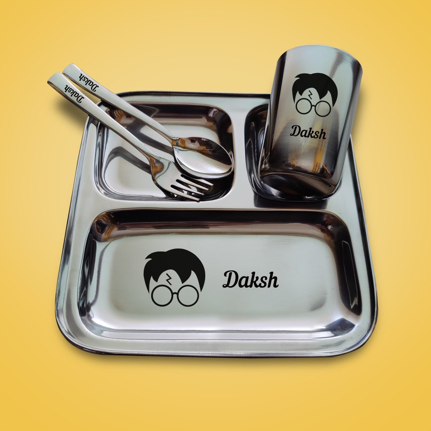 Personalized 3 in 1 Thali Set