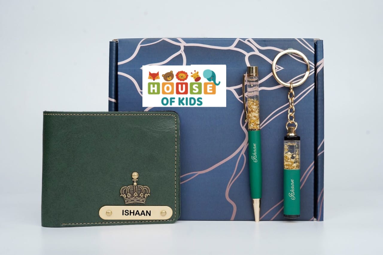 HOK Nexon Men's Wallet, Zari Pen & Zari Keychain Combo