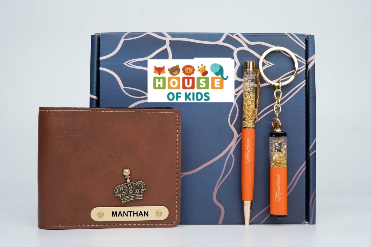 HOK Nexon Men's Wallet, Zari Pen & Zari Keychain Combo