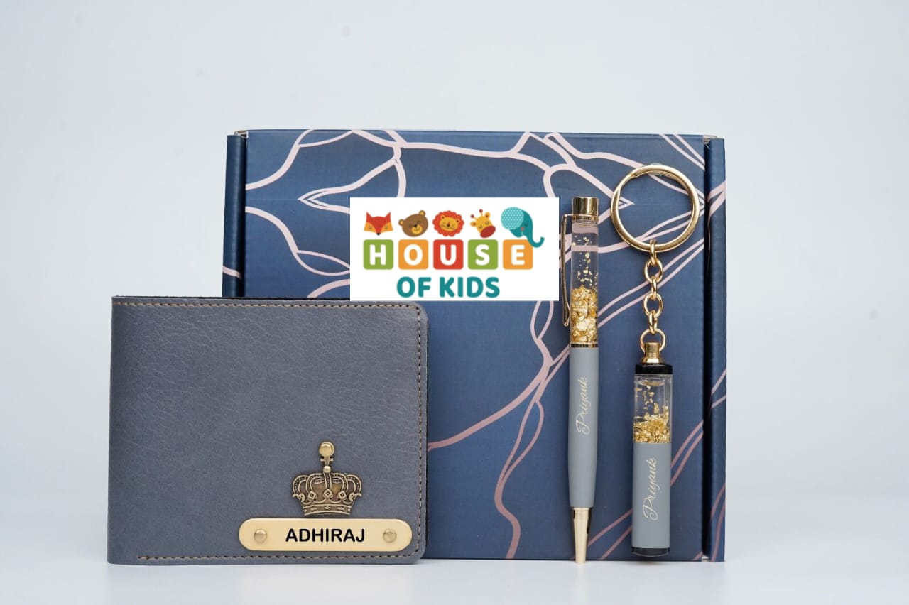 HOK Nexon Men's Wallet, Zari Pen & Zari Keychain Combo