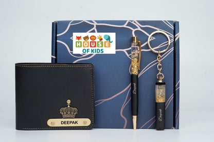 HOK Nexon Men's Wallet, Zari Pen & Zari Keychain Combo