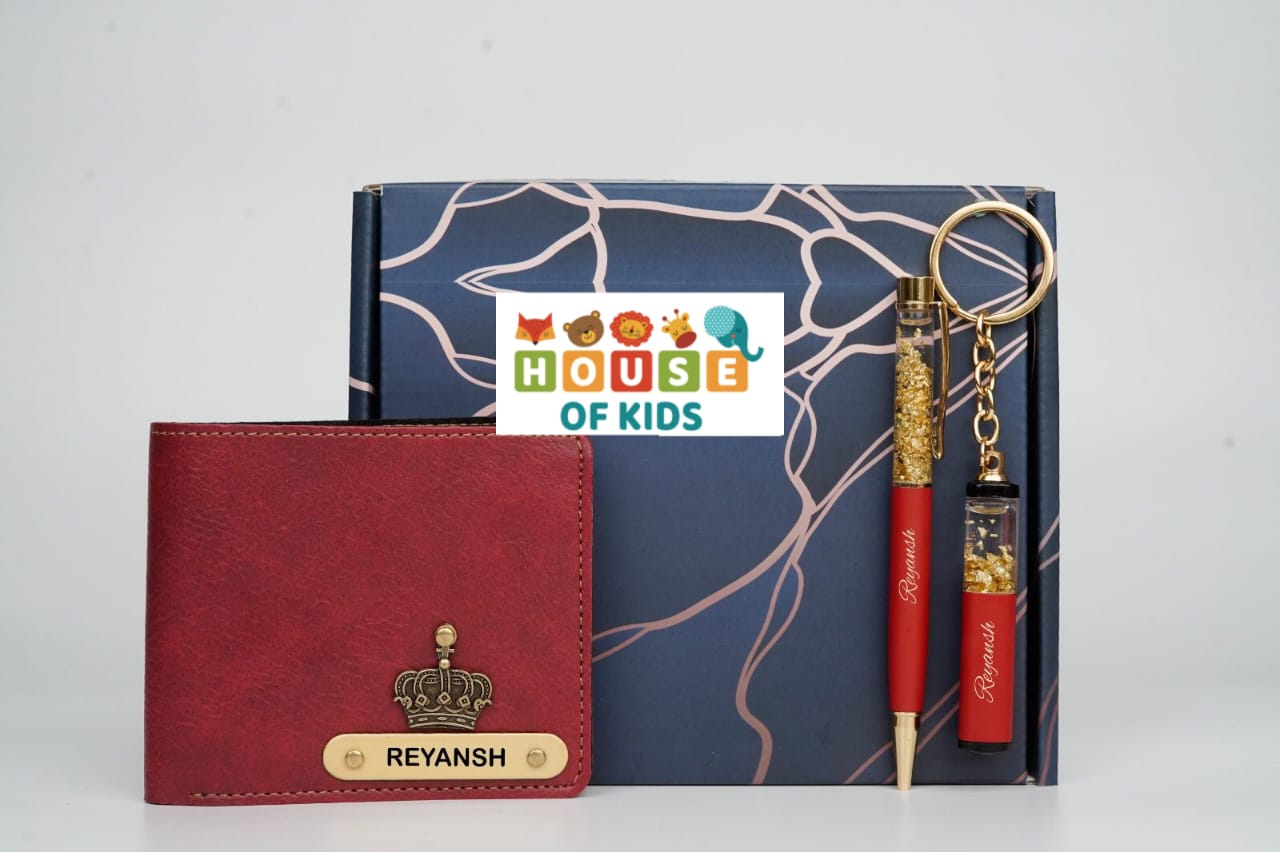 HOK Nexon Men's Wallet, Zari Pen & Zari Keychain Combo