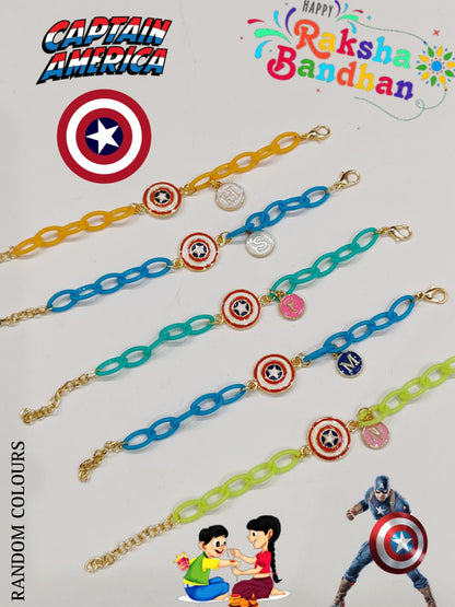 HOK Captain America/Doremon Rakhi Cum Bracelet