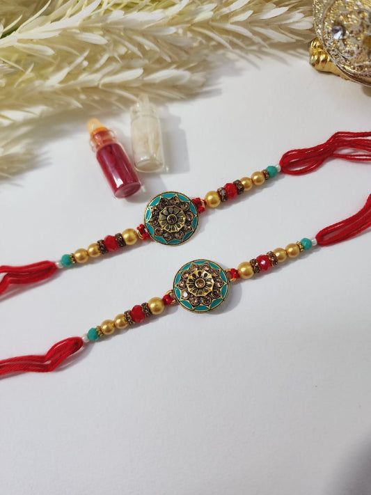 HOK Golden Traditional Rakhi