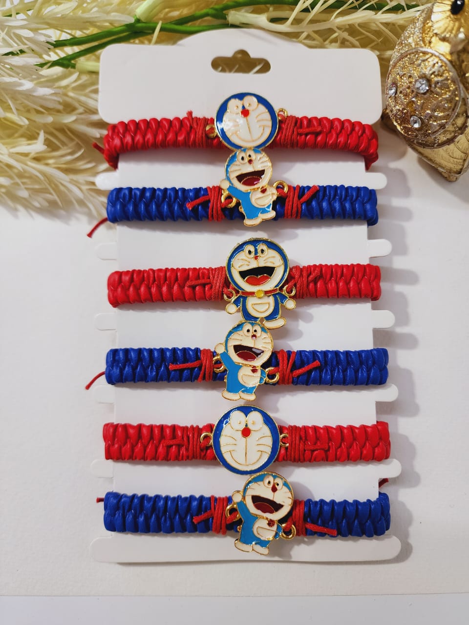 HOK Kids Adjustable Spider/Doremon/Captain America Rakhi cum Band