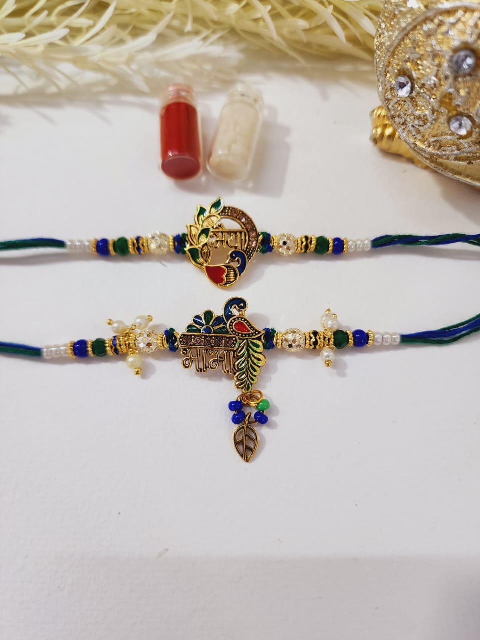 HOK Pair Rakhi- Rakhi & Lumba For Bhaiya & Bhabhi