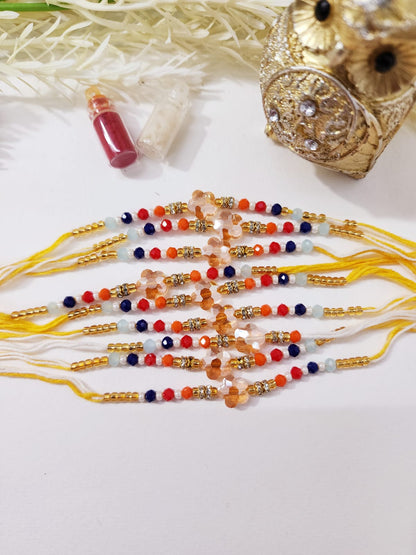 HOK Yellow Moti Design Rakhi