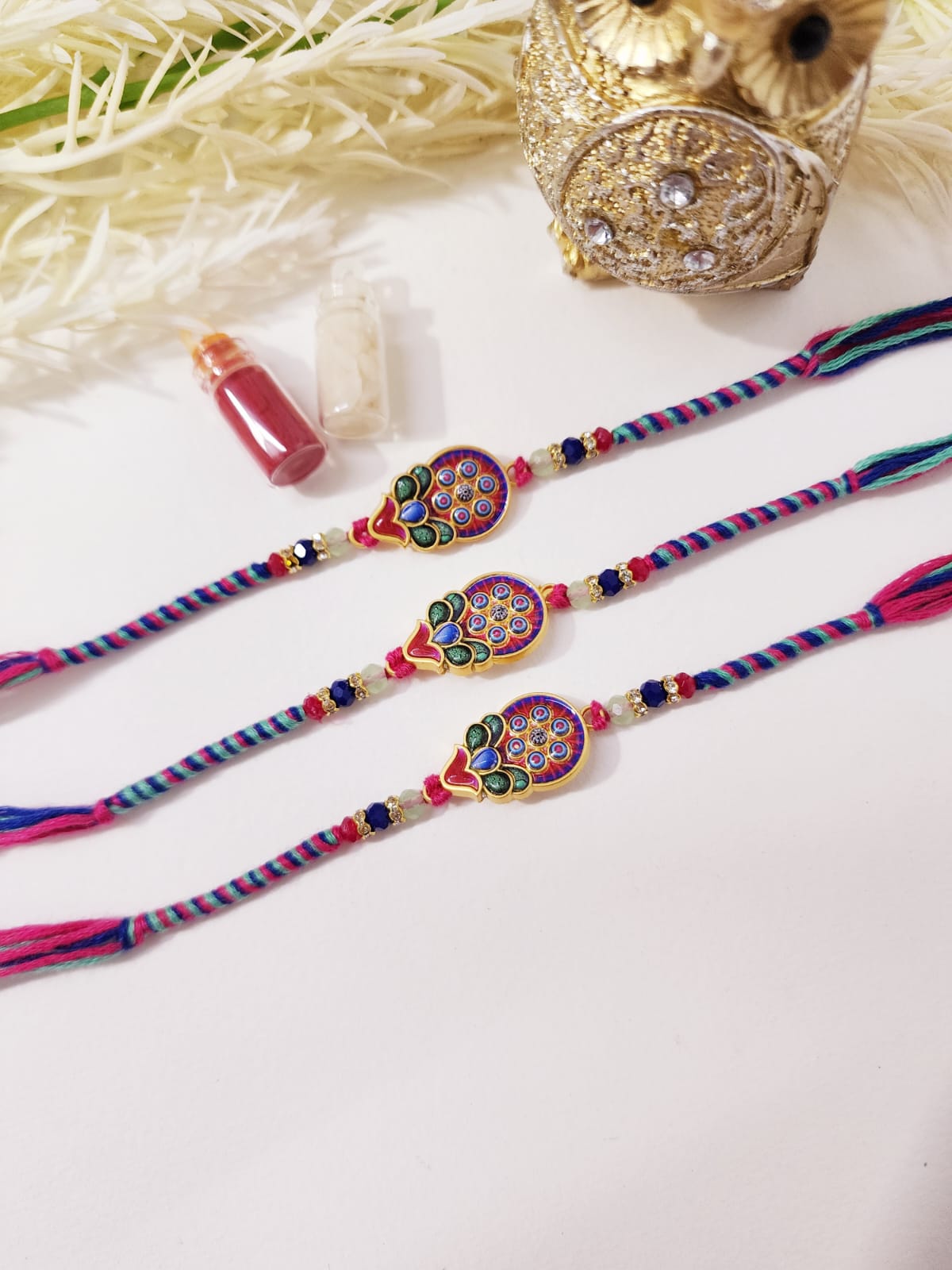 HOK Pineapple Design Multicolor Rakhi