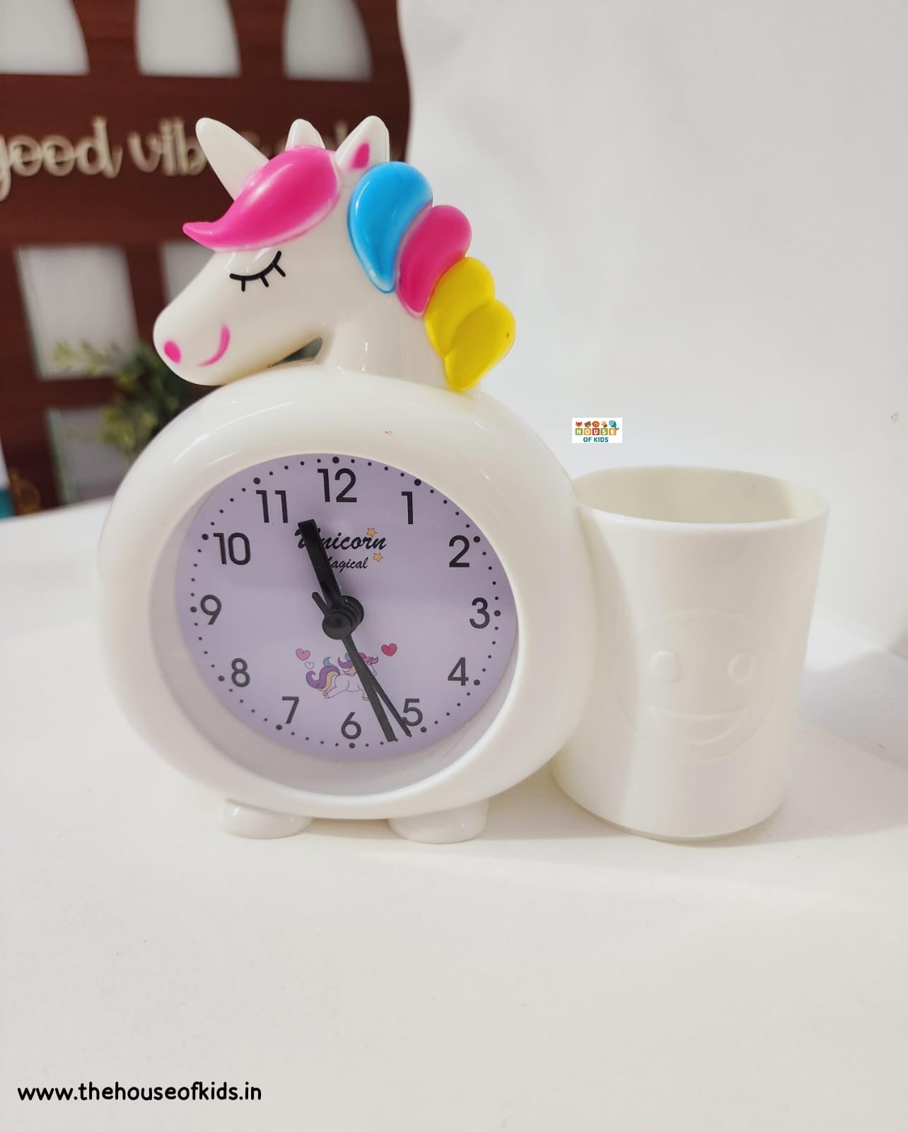 HOK Unicorn Alarm Clock with Pen Holder