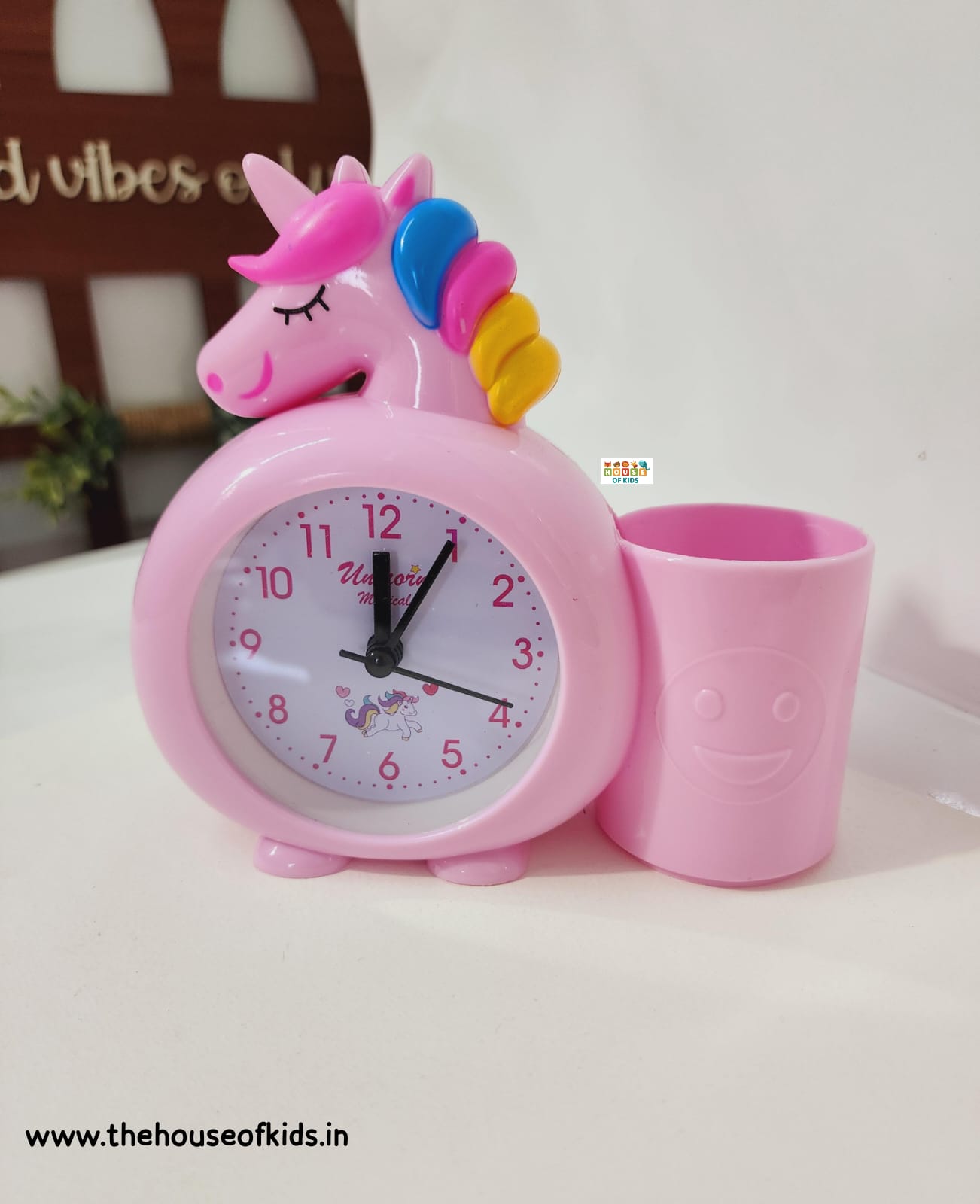 HOK Unicorn Alarm Clock with Pen Holder