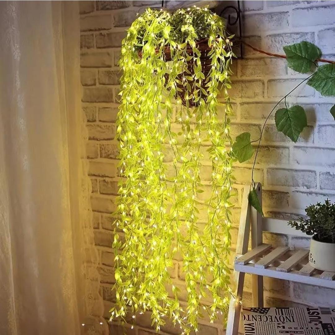 HOK Artificial Leaf Curtain Led String Light