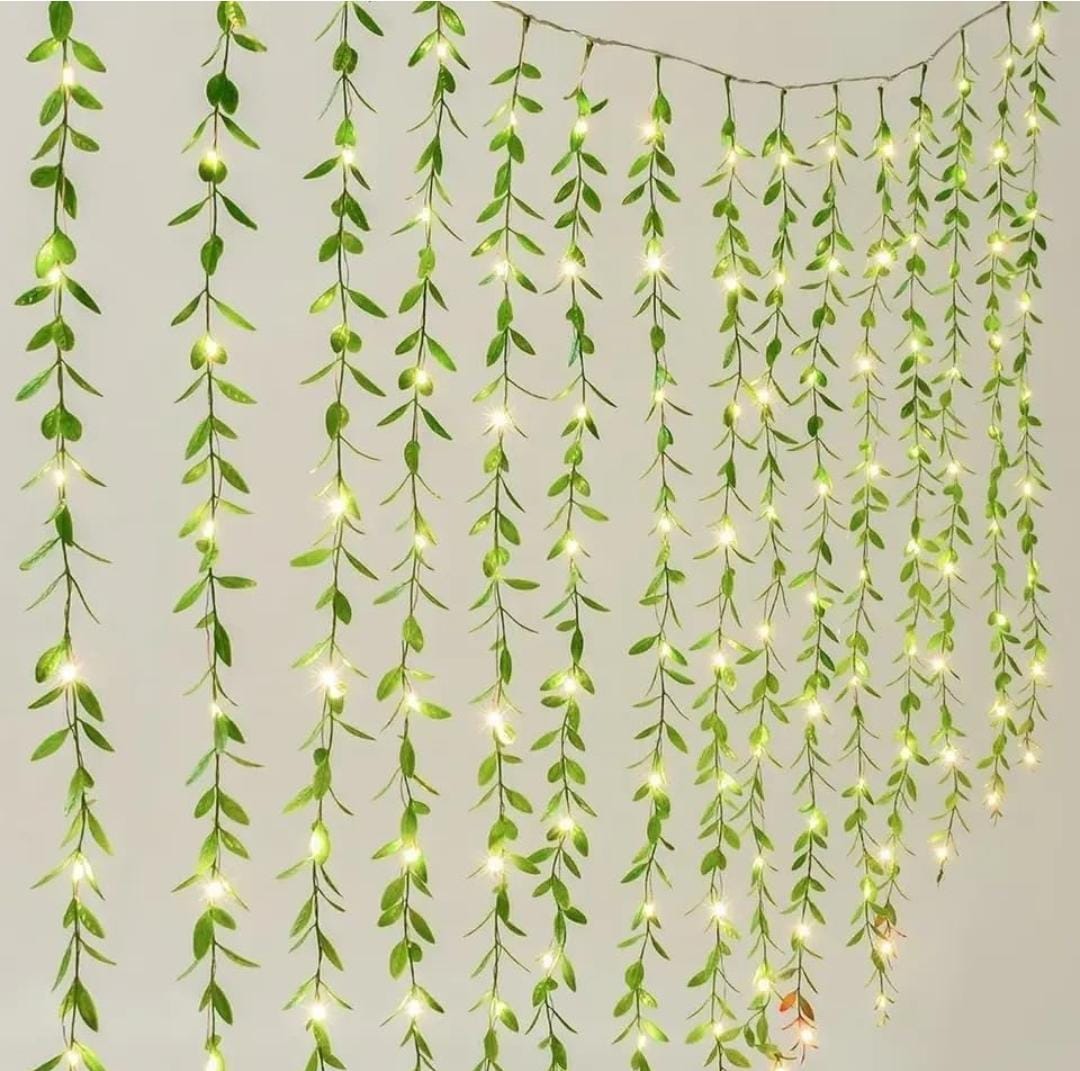 HOK Artificial Leaf Curtain Led String Light