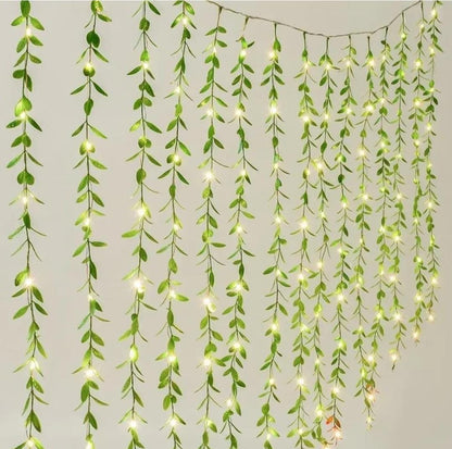 HOK Artificial Leaf Curtain Led String Light