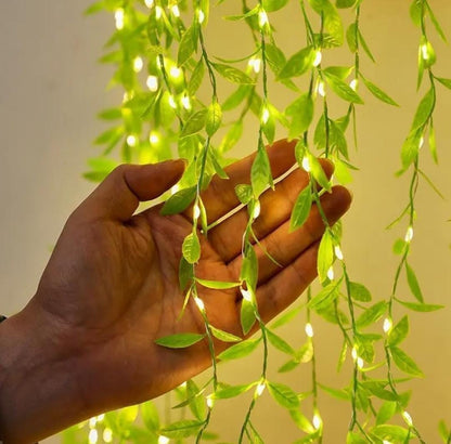 HOK Artificial Leaf Curtain Led String Light