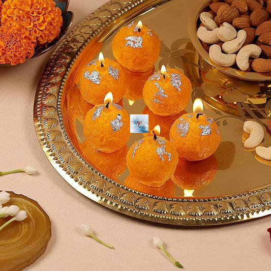 HOK 7 PC Motichoor Laddu Candle