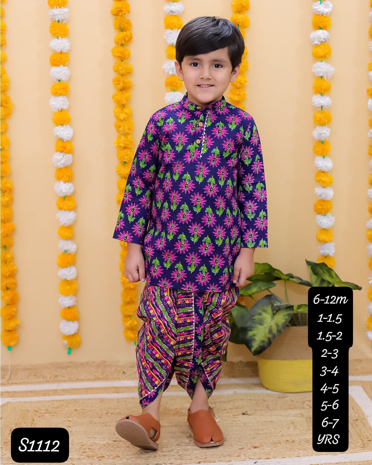 HOK Boys Kurta Dhoti Set