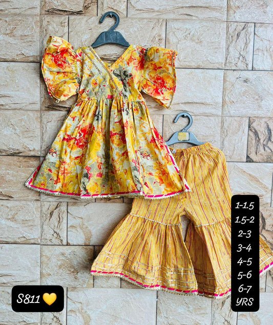 HOK Girls Kurti Sharara Set