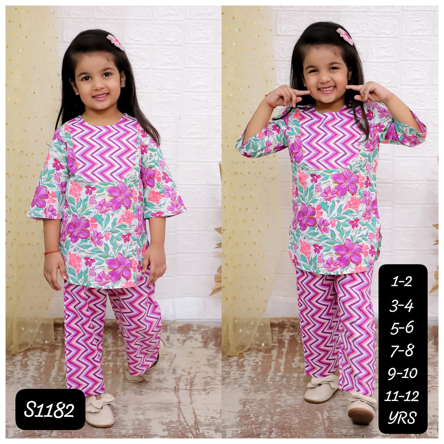 HOK Girls Kurti Pant Set