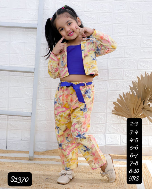 HOK Adorable 3pc Cotton Co-Ord Set For Kids