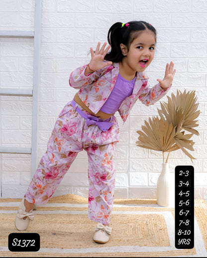 HOK Adorable 3pc Cotton Co-Ord Set For Kids